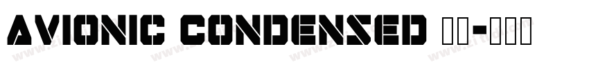 Avionic Condensed 粗体字体转换